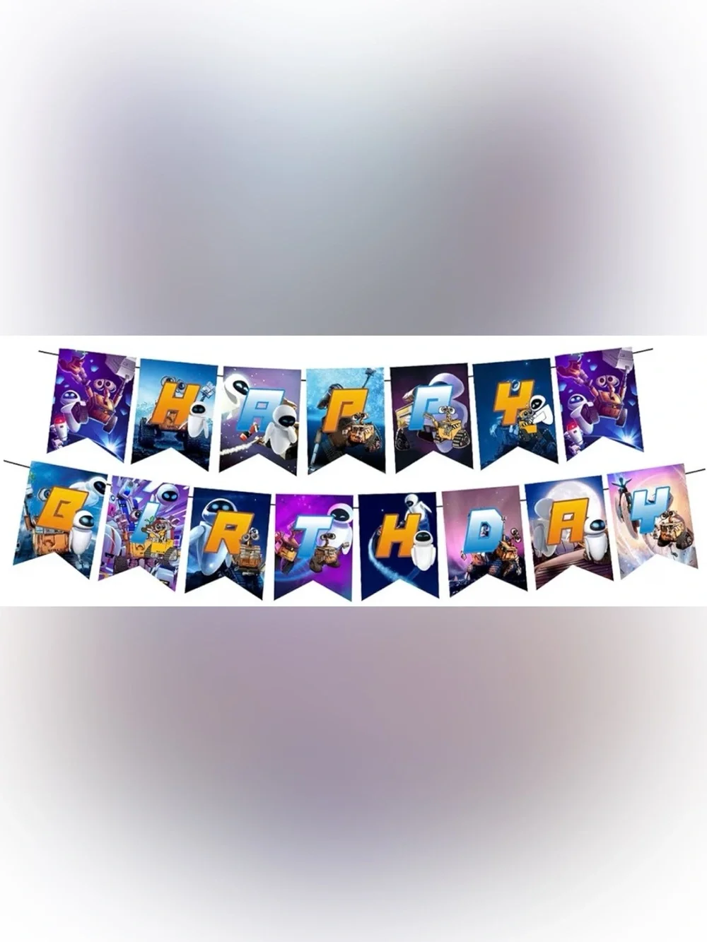 Disney WALL·E and EVE Space Happy Birthday Banners & Cupcake Toppers